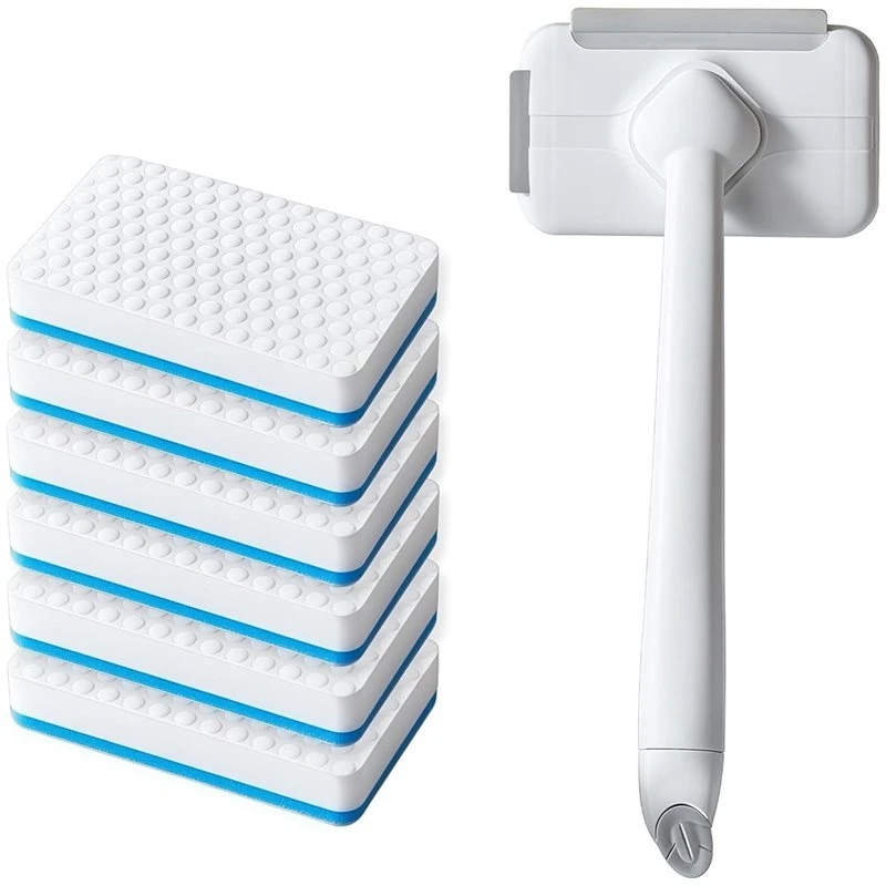 WORTHOWN-Magic Sponge Scrub Brush With 6 Melamine Refills