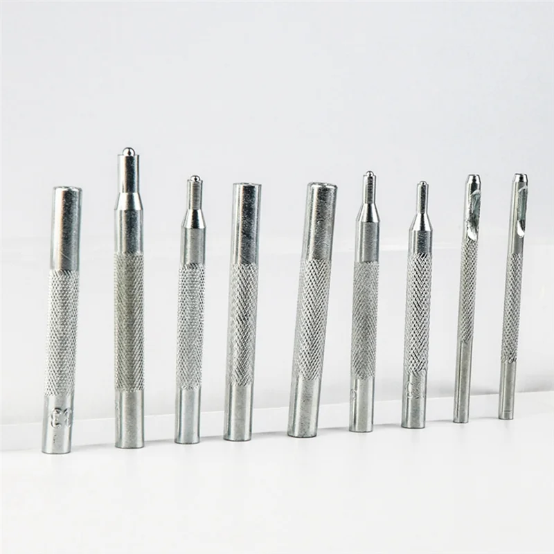 B-Est, 11 шт., 633/655/831/201, основание с заклепками, основание кнопки, штамповка, кожаный набор кнопок, серебристый