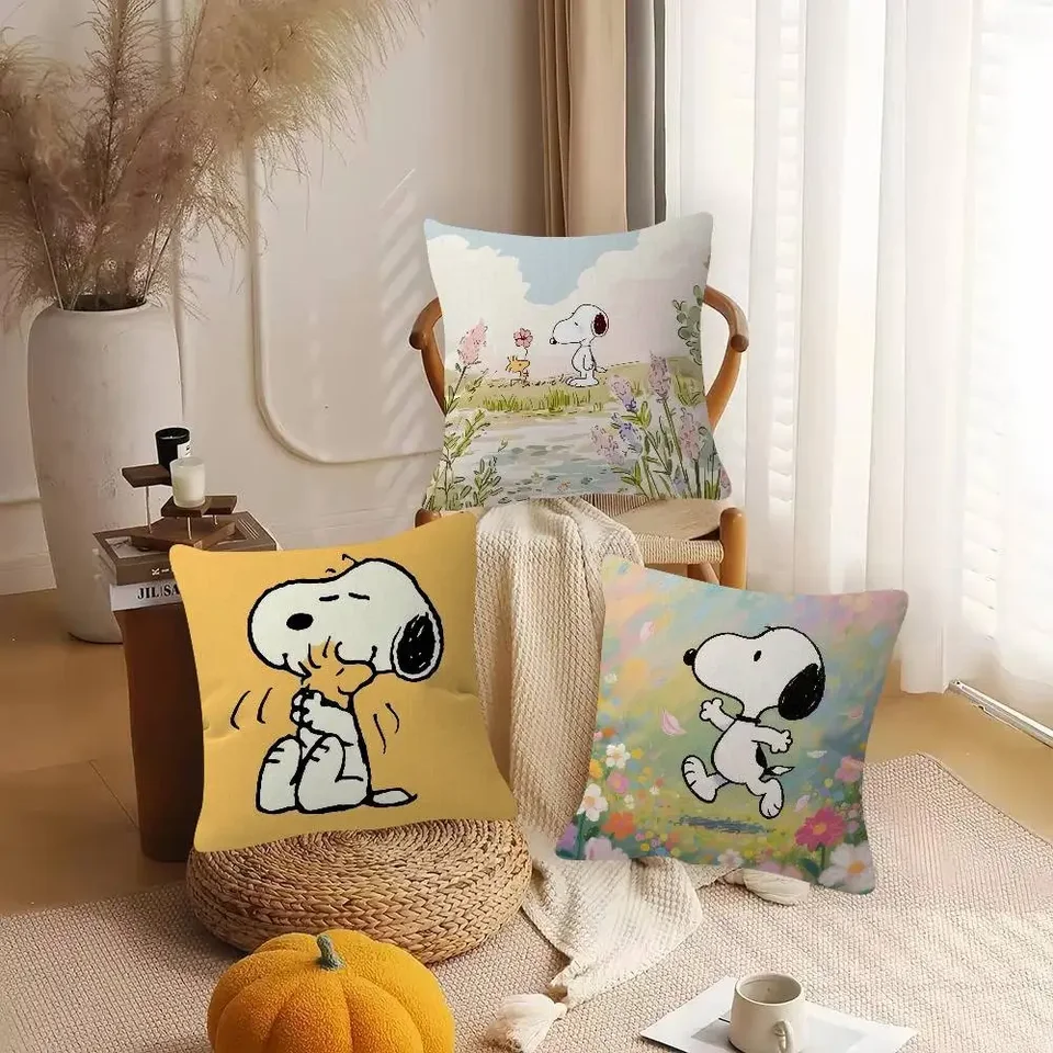 クッションカバー SNOOPY PILLOW CASE Anime Snoopy Pillow Cover For Bedroom Room And Living Room Sofa