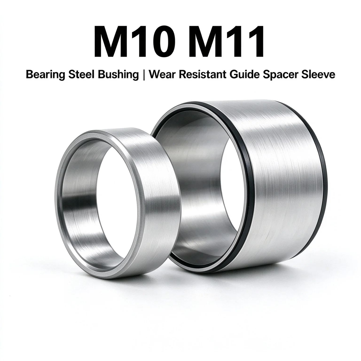 M10 M11 Bearing Steel Through Hole Unthreaded Spacer Sleeve OD 12-35mm Industrial Hardware 5 Pieces