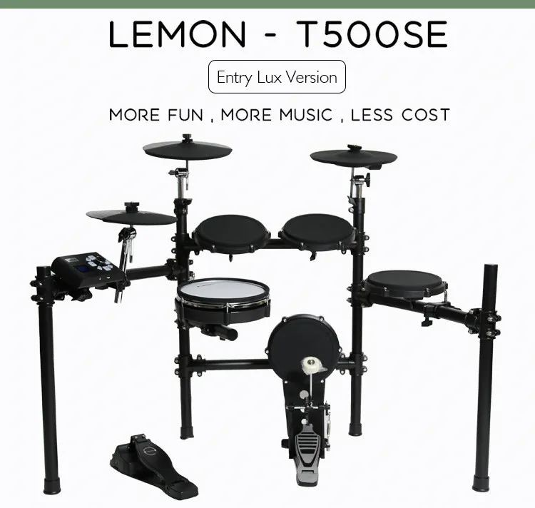 Lemon Drum  T500 8-piece Mesh Head Expandable Electronic Drum Set