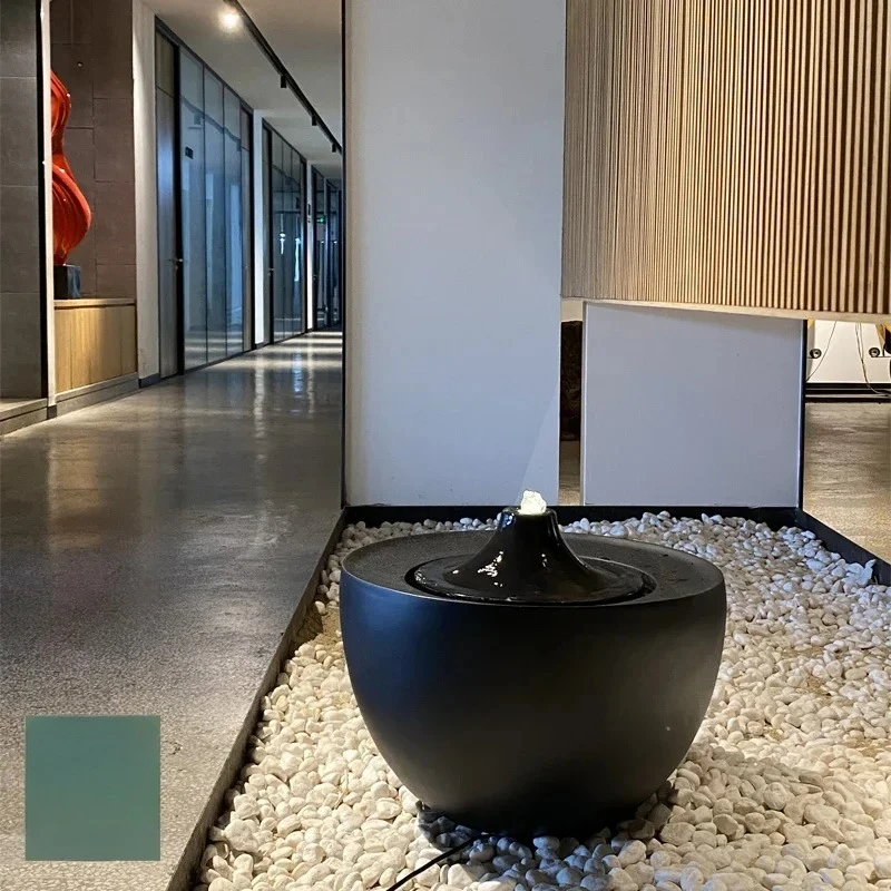 Fountain flowing water modern lucky water system light luxury club hotel home decoration floor water feature ornament