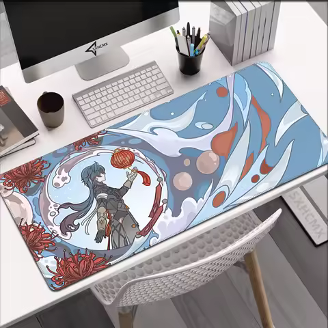 Anime Mouse Pad Gaming Honkai Star Rail Blade Desk Mat XXL Cute Computer Accessories Mousepad Stitch Edge Rubber Keyboard Mat