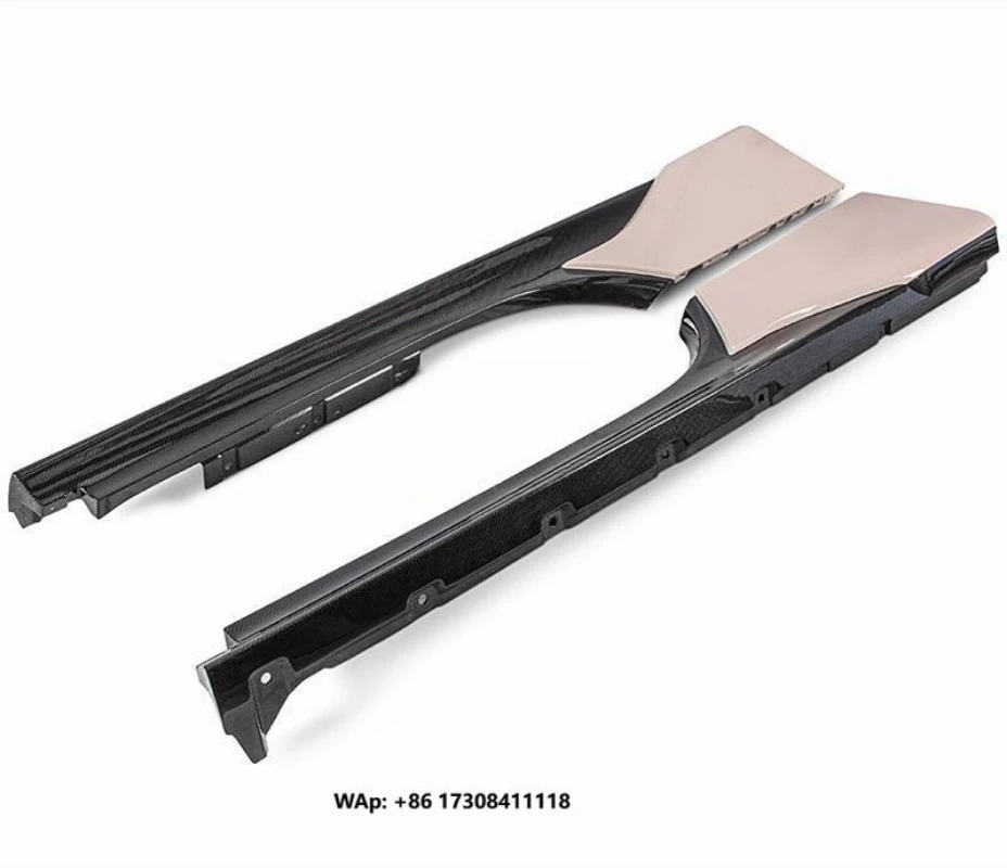 High quality semi dry carbon fiber OEM style side skirt door lower threshold for  SF90 2020-202 body kit