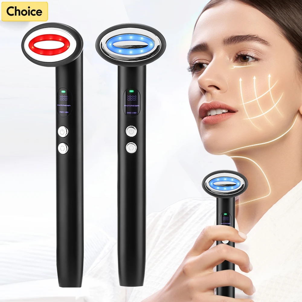 Ems Augen massage gerät 9 Farbe LED Phototherapie Vibration beheizte Augen massage Schönheits stift entfernen Augen taschen Augenringe Facelifting-Werkzeug