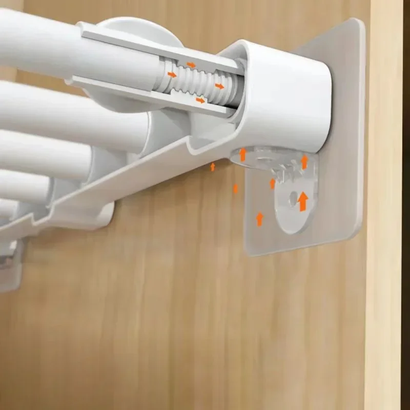 JJYY-Soporte de estante multifuncional de doble uso, clavijas adhesivas de plástico para armario, colgador de pared, 2/4/10 piezas