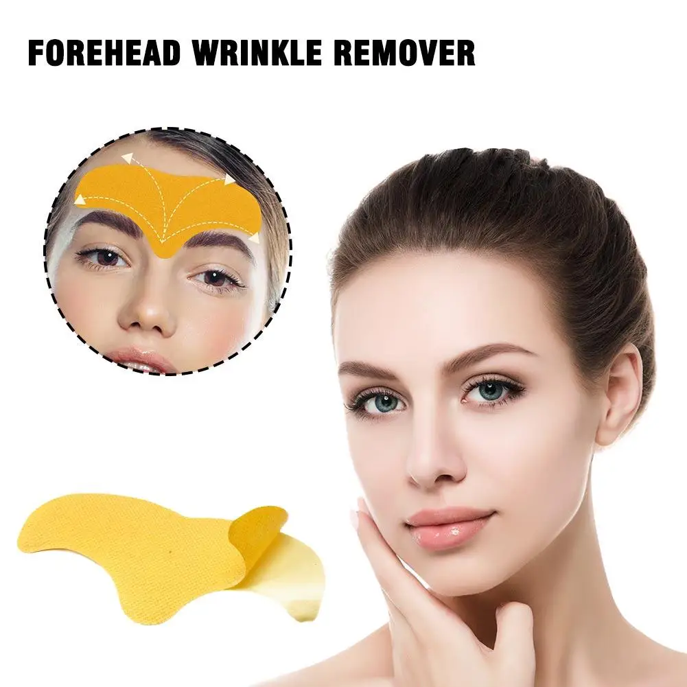 10pcs/box Forehead Wrinkle Patch Lightening Forehead Wrinkle Gel Patch Hydrolyzed Collagen Firming Mask Facial Stickers Skincare