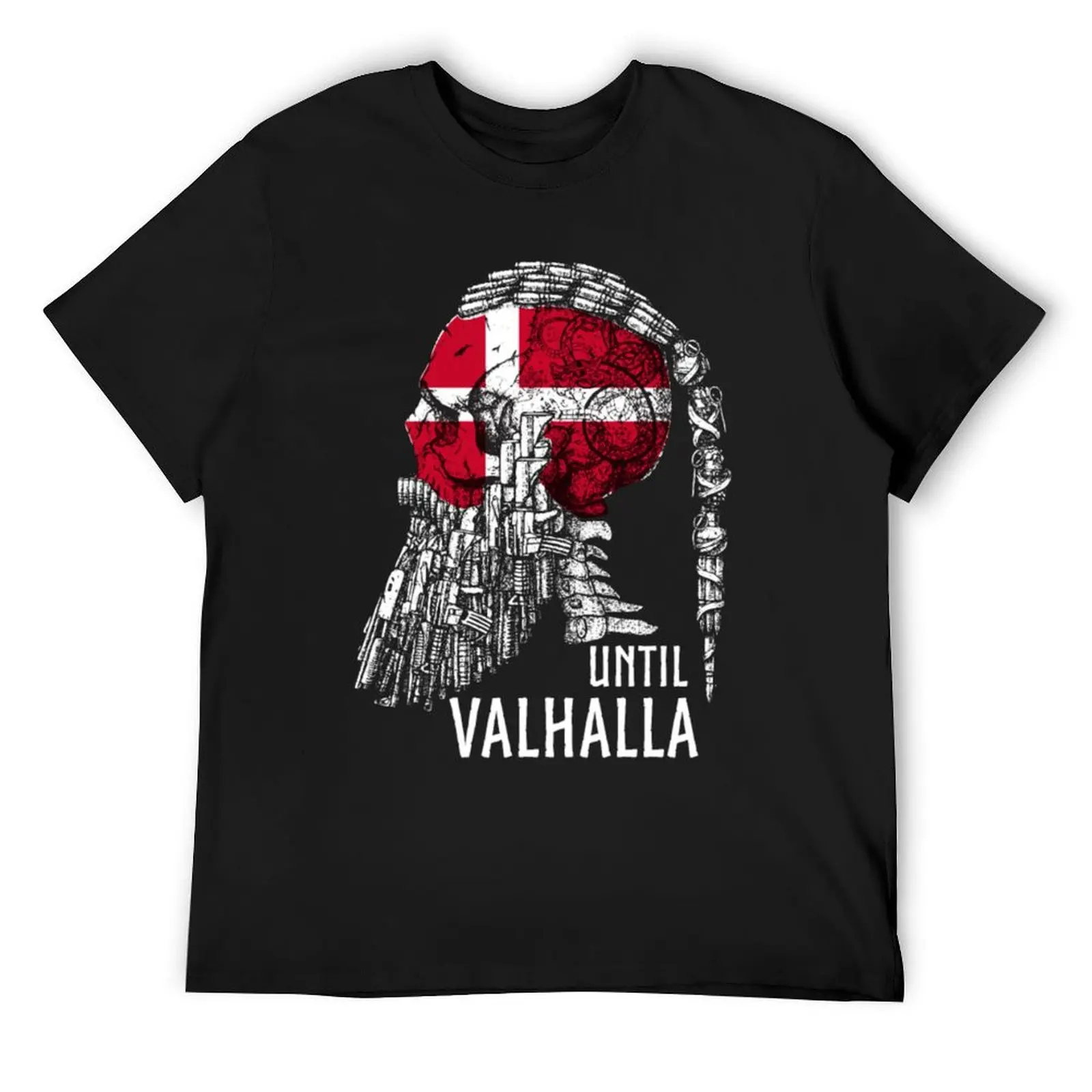 

Denmark, Danish Flag, Till Valhalla, Viking T-Shirt