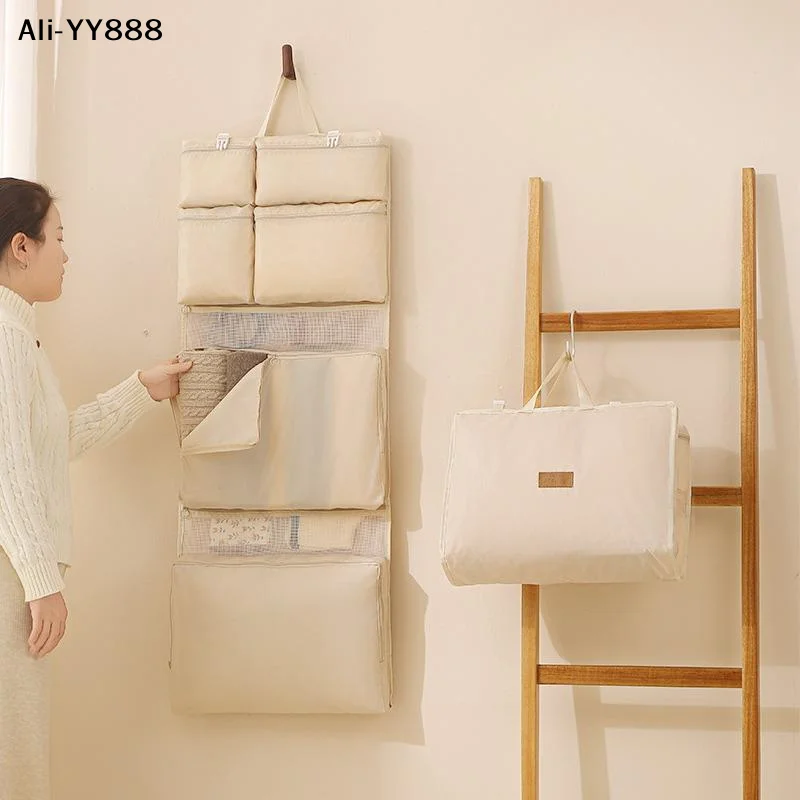【Ay】Portable Foldable Travel Hanging Storage Bag Multi Pocket Organizer For Clothes Accessories Space Saving Luggage