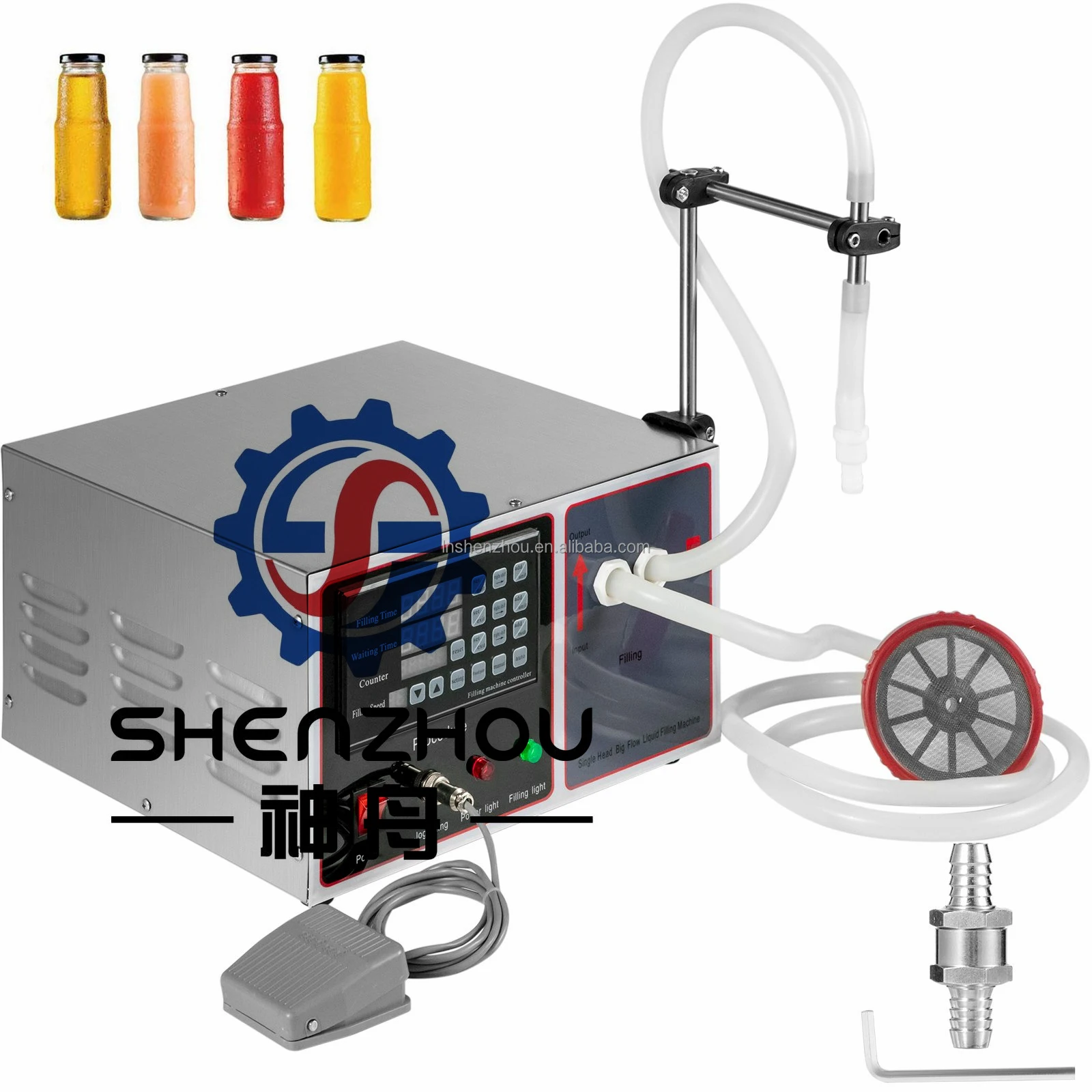 Weighing Filler Beverage Olive Oil Acrylic Paint Sauce Perfume Semi Automatic Sub Filling Machine