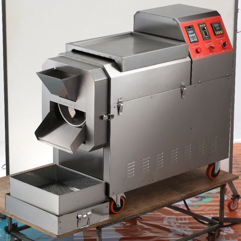 Customized Industrial Hotsale Electric Drum Rotary Chestnut Cocoa Almond Roaster Nuts Toasting Peanut Roaster Roasting