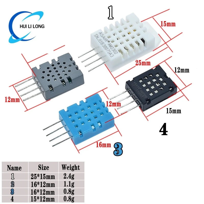 DHT11 DHT22 AM2302B AM2301 AM2320 Digital Temperature and Humidity Sensor AM2302 Temperature and Humidity Sensor For Arduino