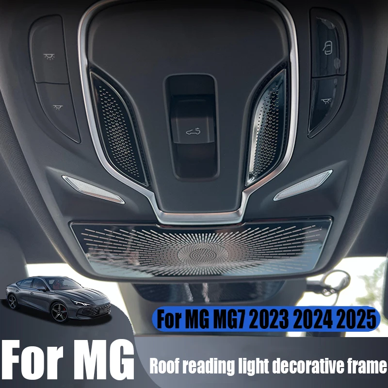 

Для MG MG7 2023 2024 2025 лампа для чтения на крыше из нержавеющей стали, декоративная крышка, модифицированные аксессуары для украшения салона автомобиля
