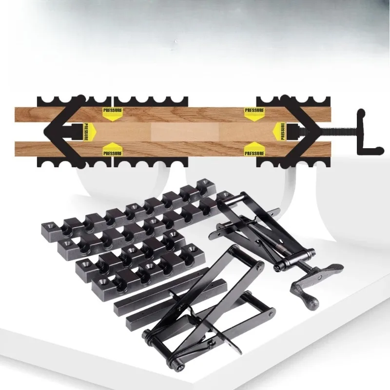 

4 Way Pressure Clamps Set Custom-width Clamp Splicing Board Positioning Panel Fixed Clip Carpenter Woodworking Tools