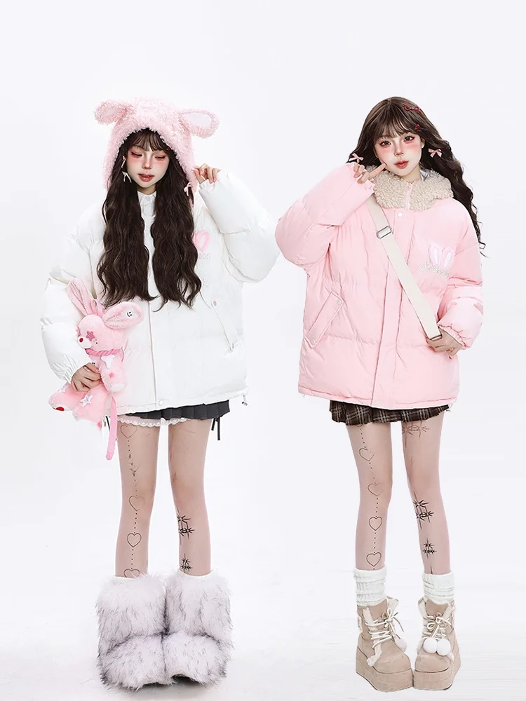 

Милое женское зимнее пальто с капюшоном и воротником из овечьей шерсти, утепленное, с флисовой подкладкой, на длинной молнии