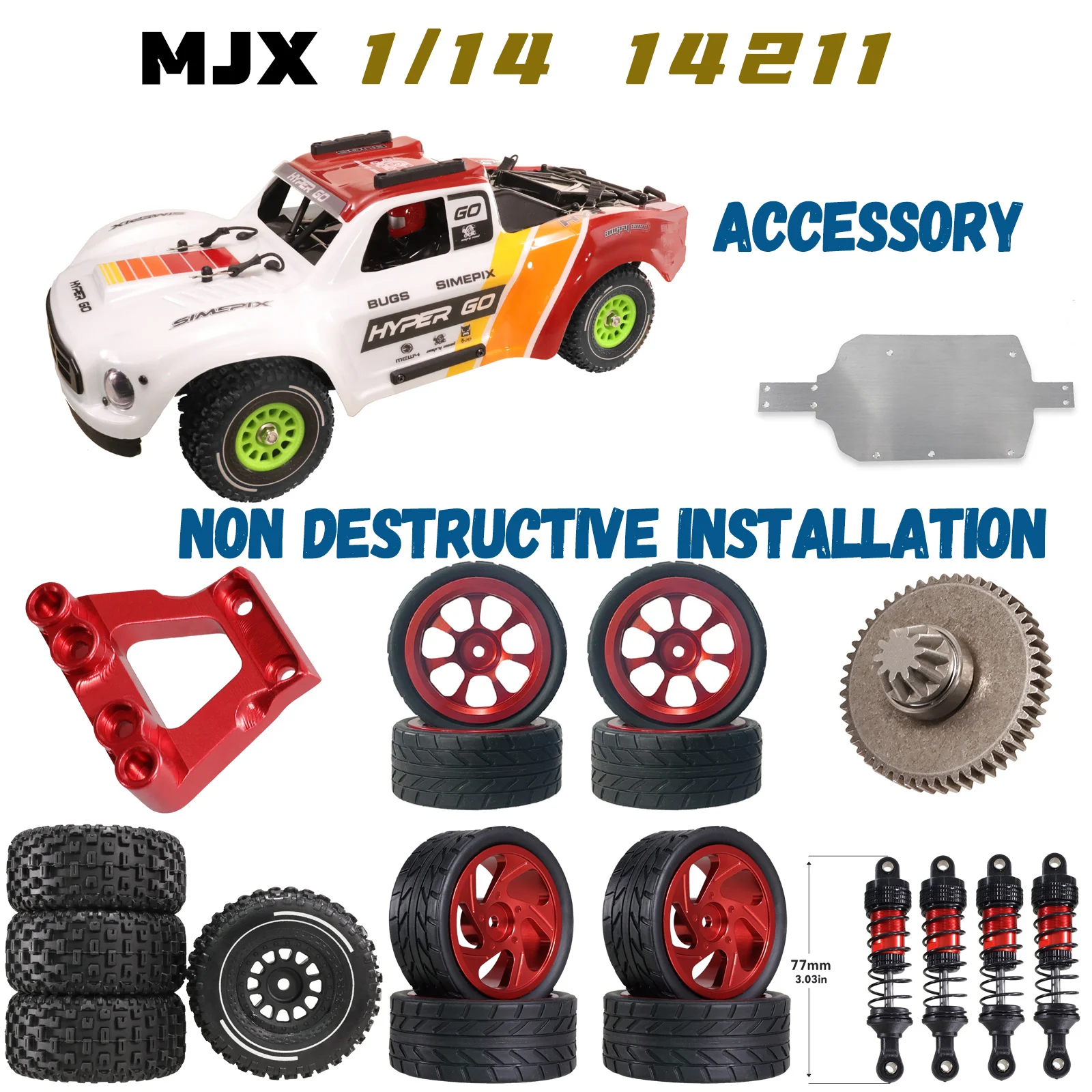 MJX 1/14 14211 Remote control car metal upgrade and modification
