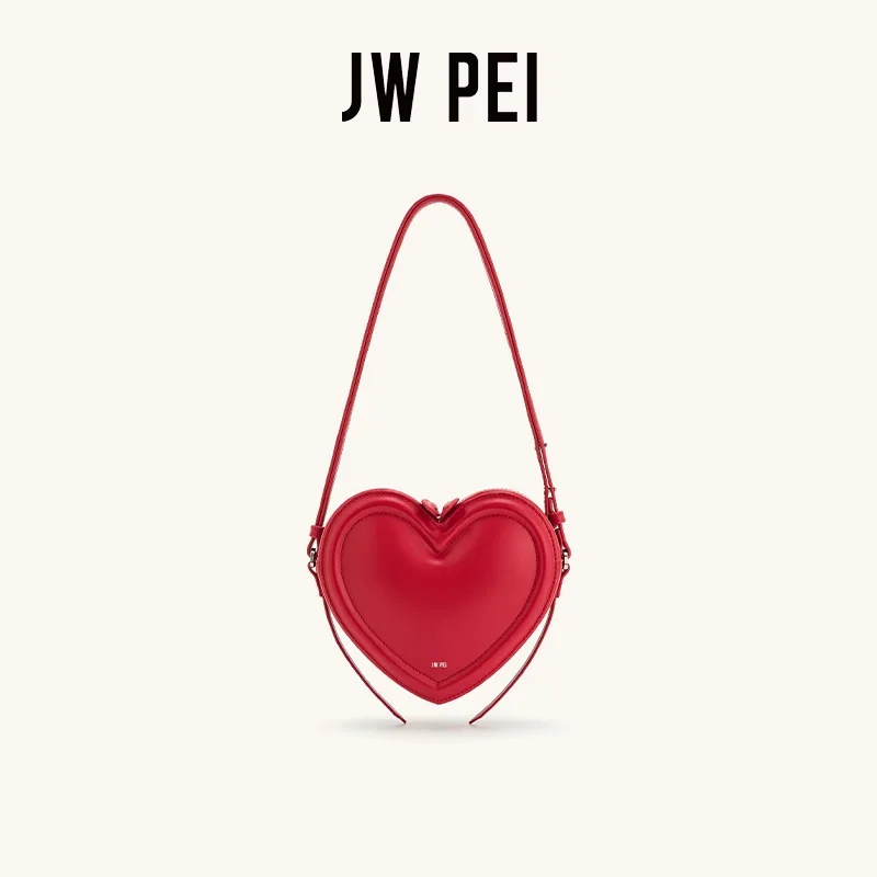

JW PEI Heart Shaped Crossbody Bag Innovative Unique Design Sweet Cool Style Heart Single Shoulder Crossbody Bag Versatile