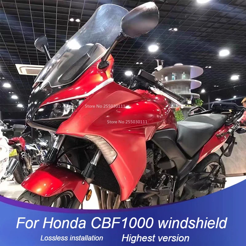 

Heightened and modified motorcycle windshield windscreen Front Glass chest protector rainproof board For Honda CBF1000 CBF 1000