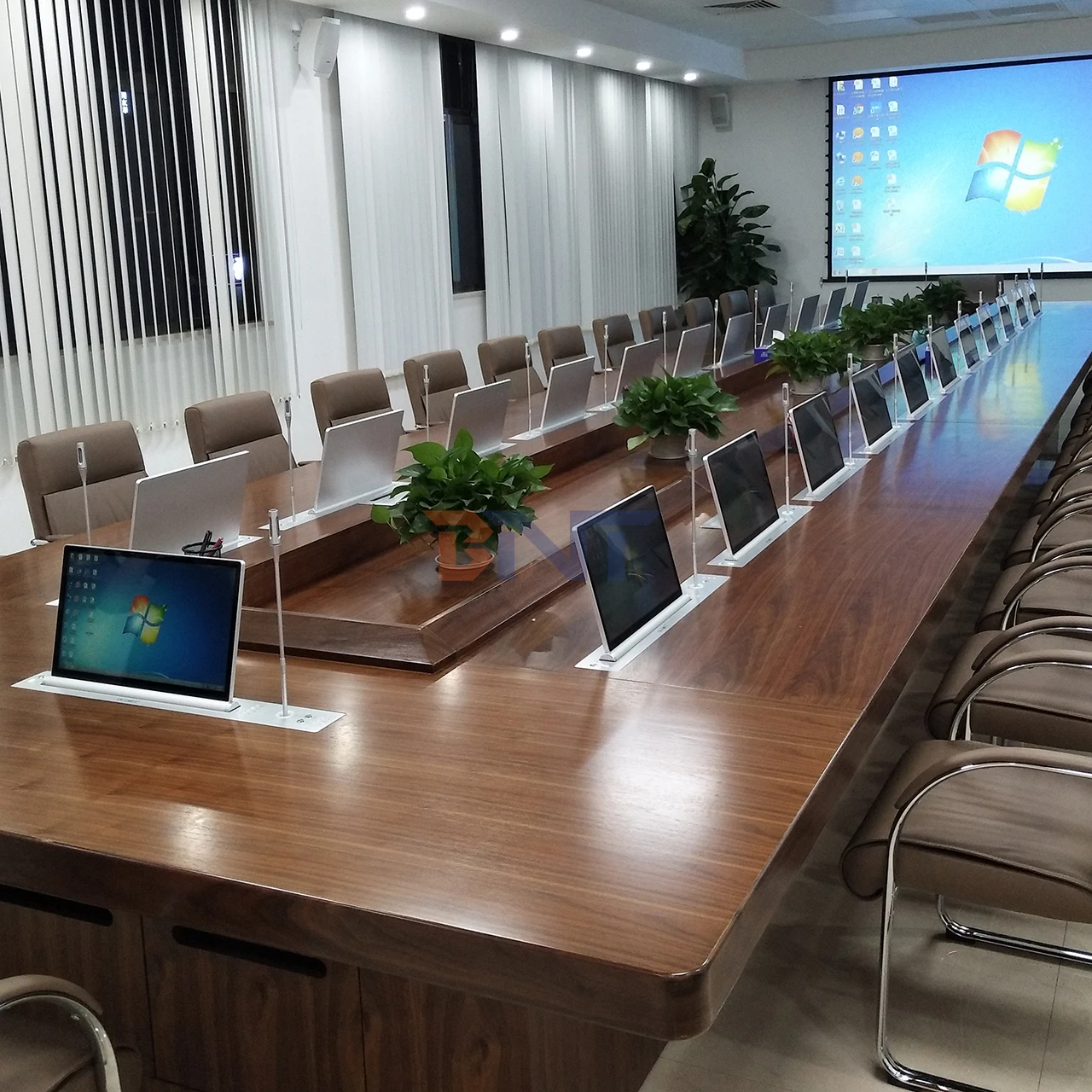 会議テーブル ポップアップ LCD モニター リフト BNT 17 3 格納式タッチ スクリーン