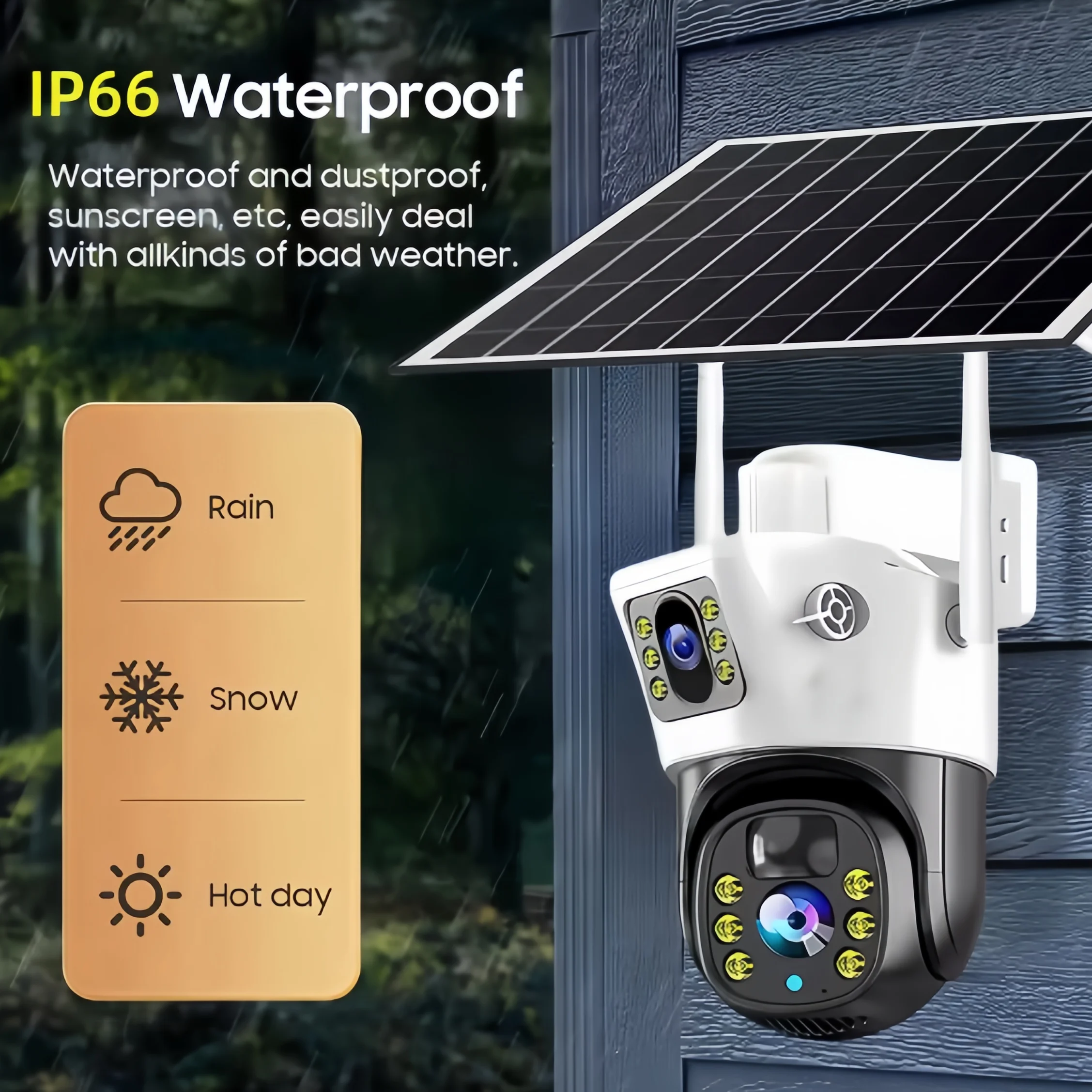 8MP Dual Screen 4G Solar IP Camera 10X Zoom Outdoor 4K WiFi PTZ Red  Light Alarm Auto Tracking CCTV Cameras  V380 Pro