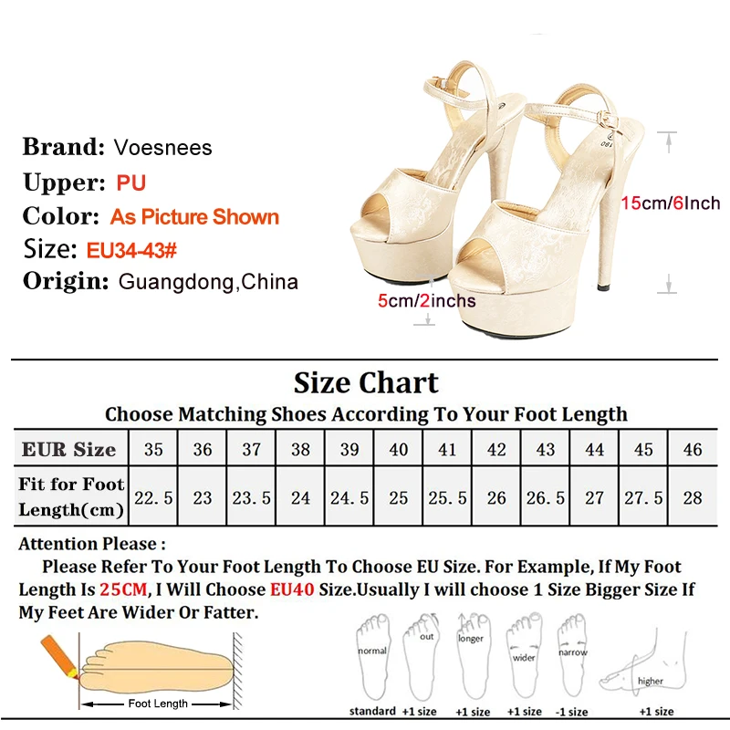 Fetish Pole Dance Shoes 15CM/6Inch Woman Stiletto High heels 2024 Summer New Buckle Strap Party Women Shoes 5CM Platform Sandals