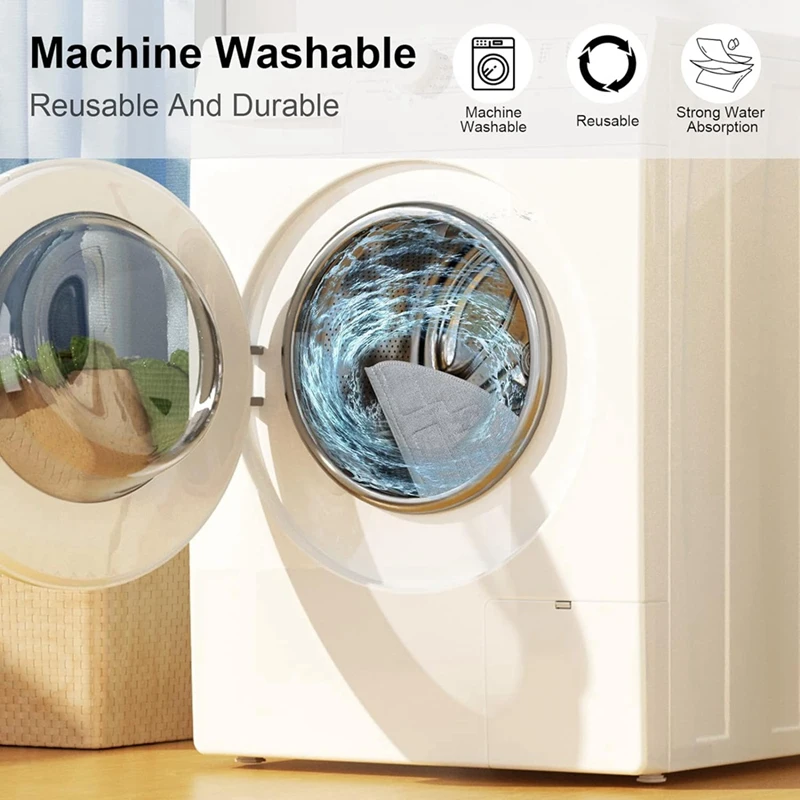 

AT17 5 шт. подушечки для швабры для Roborock S8, S8 +, S8 Pro Ultra Robot Vacuum, VibraRise 2,0, моющиеся многоразовые подушечки для мытья полов