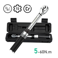 3/8” Torque Wrench 5-60N.m Square Drive Torques Key 1/4” Pro Torque Wrench 5-25N.m Professional Bicycle Automotive Repair Tool