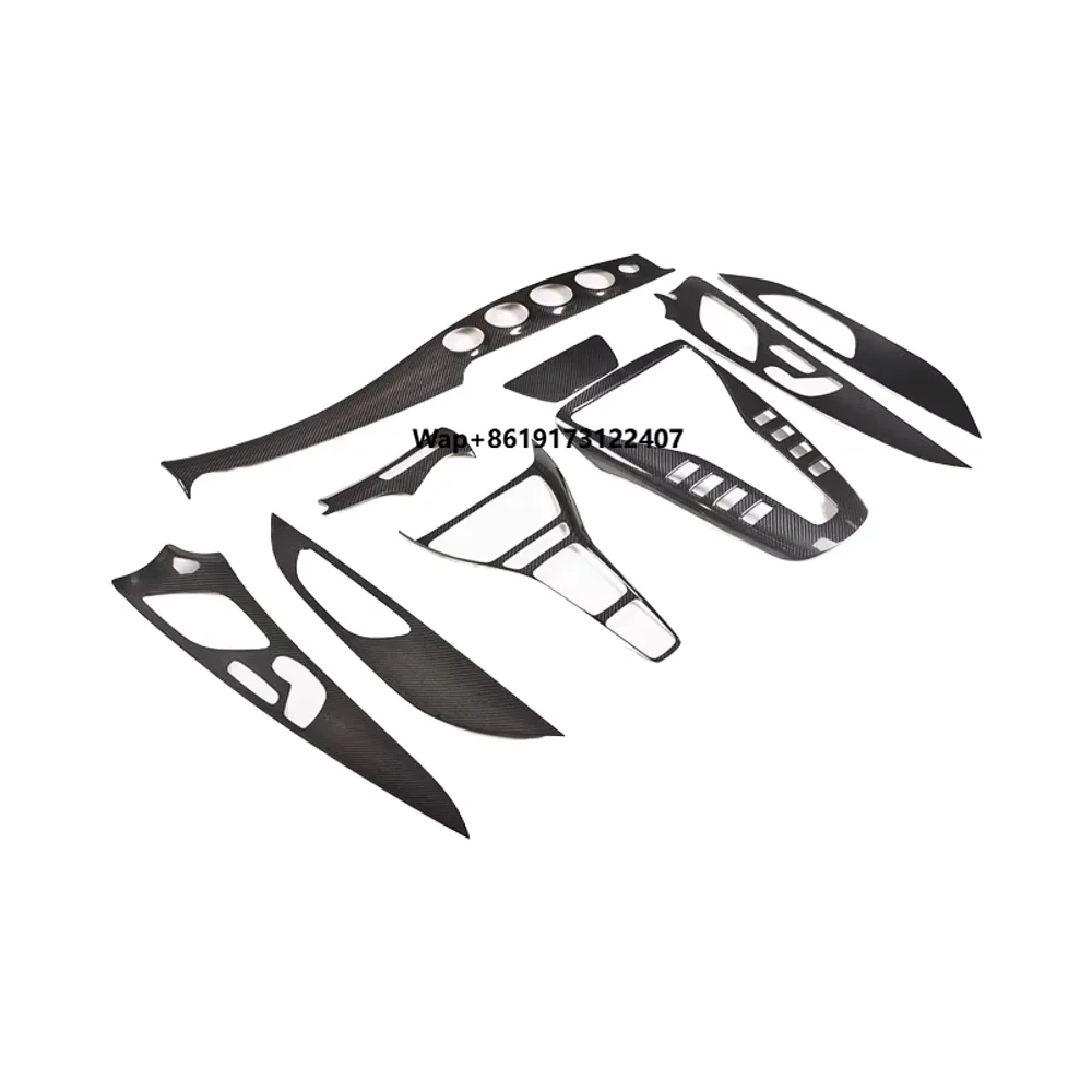 

Наборы внутренней отделки из настоящего углеродного волокна, крышка консоли приборной панели, дверная панель, 11 шт. для GT GT50 GT53 GT43 2020-2023