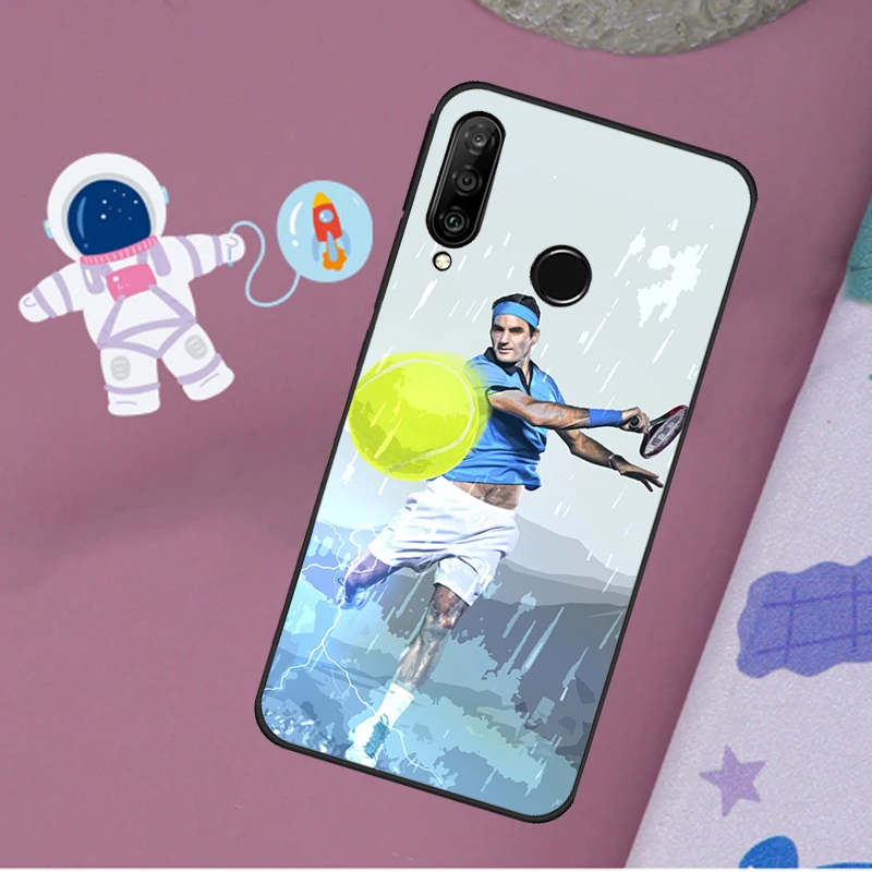 Tennis Roger Federer RF For Huawei Nova 11i 8i 7i 3i Nova 10 9 SE 5T Y60 Y61 Y70 Y90 P20 P30 P40 Lite P60 Pro Case