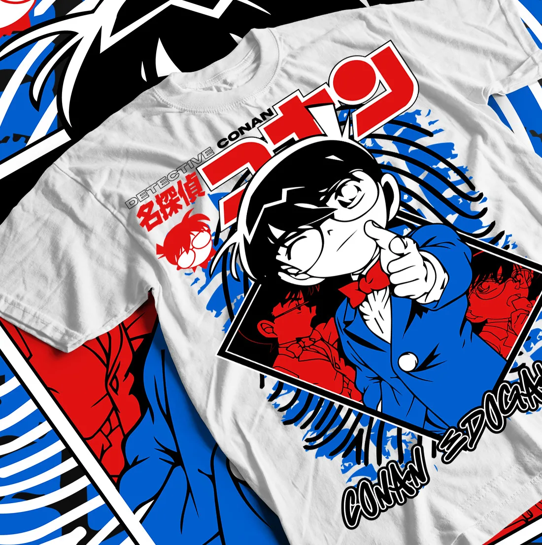 

Detective Conan T-shirt Edogawa Shirt Shinichi Vermouth Gin Girl Shirt All Size