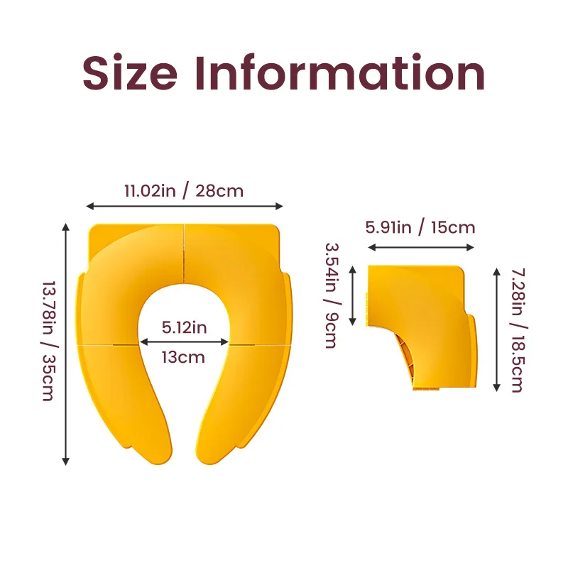 Baby Folding Toilet Training Seat Portable Travel Potty Seat Pad Urine Assistant Cushion for Toddlers