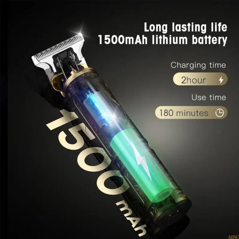 A0NC แกะสลัก Clippers ไฟฟ้าบ้าน USB ชาร์จผมกรรไกรกรรไกร T-type ใบกรรไกร T-type