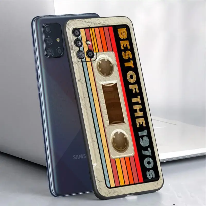 Vintage Cassette Tape Retro Style Case For Samsung Galaxy A54 A52 A14 5G A53 A12 A13 A71 A23 A34 A33 A21s Phone Cover