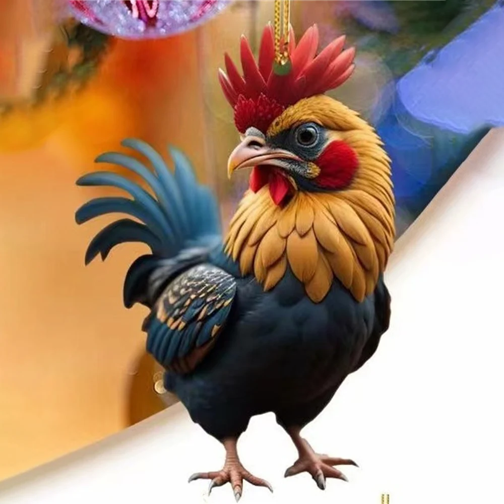 Christmas Cock Yan Value Online Durable Holiday Decoration Courtyard Chicken Decoration Popular Widely Used Acrylic Beautiful