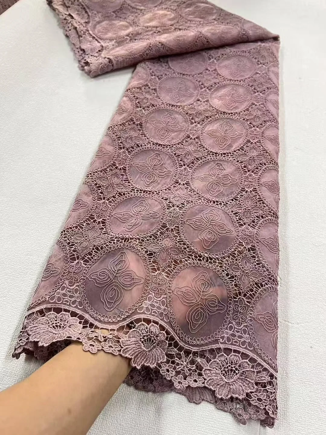 

2025 африканская нигерийская высококачественная кружевная ткань с вышивкой, французский тюль, блестки, органза, 5 ярдов для свадебных платьев JL489