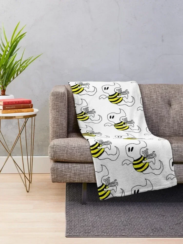 Boo Bee Logo (various designs) Throw Blanket for winter Cute Plaid Winter beds Comforter Blankets