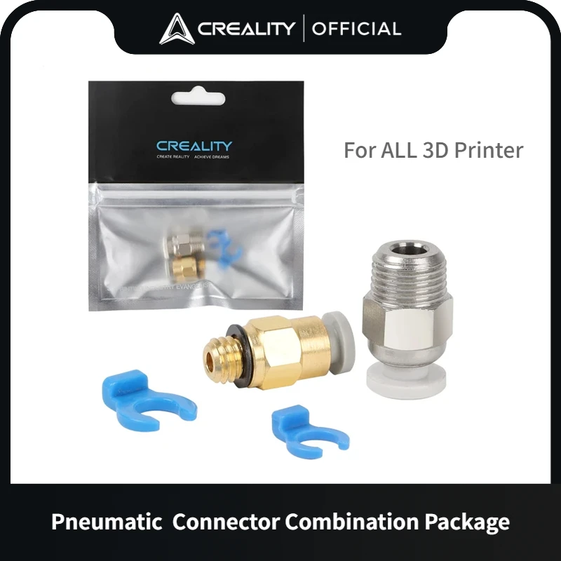 CREALITY Official Pneumatic Connectors 2pcs Bowden Quick Jointer Coupler for Ender 3/3 Pro/3 V2/3 Max /Ender 5 3D Printers Parts