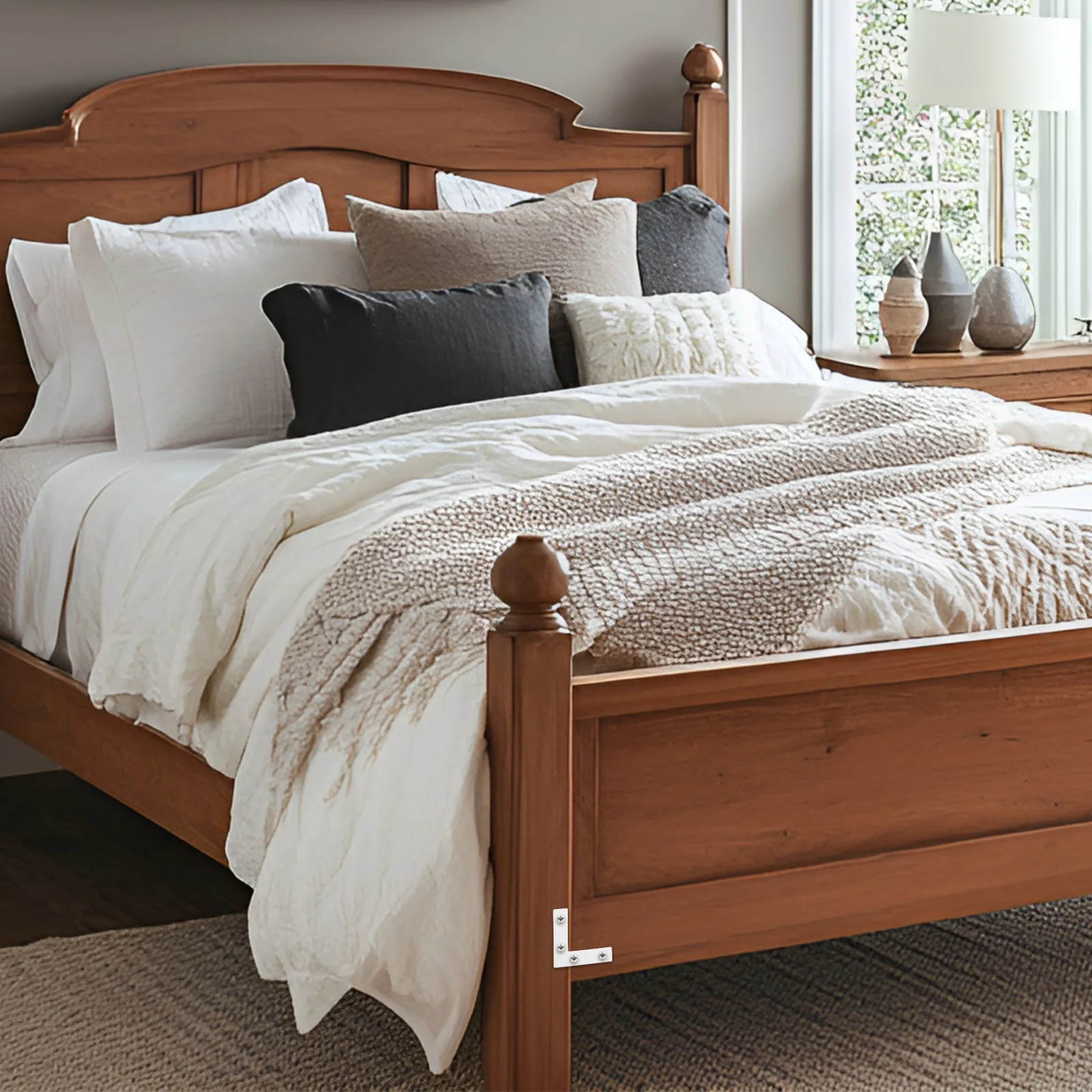 

1Set Stainless Steel L-Shaped Flat Plate Bracket Four Holes Furniture Wood Joint Connector Metal Shelf Braces Heavy Duty Shelf