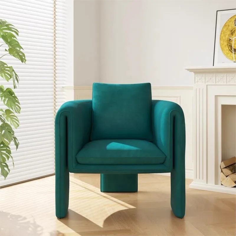 MOMO-Silla de ocio italiana para sala de estar, sillón individual de diseñador, ligero, de lujo, moderno, para balcón, silla de negociación