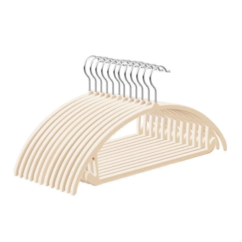 Semicircle flocking hangers non-slip non-marking organizer special hanger home clothing store wet and dry curved coat hangers