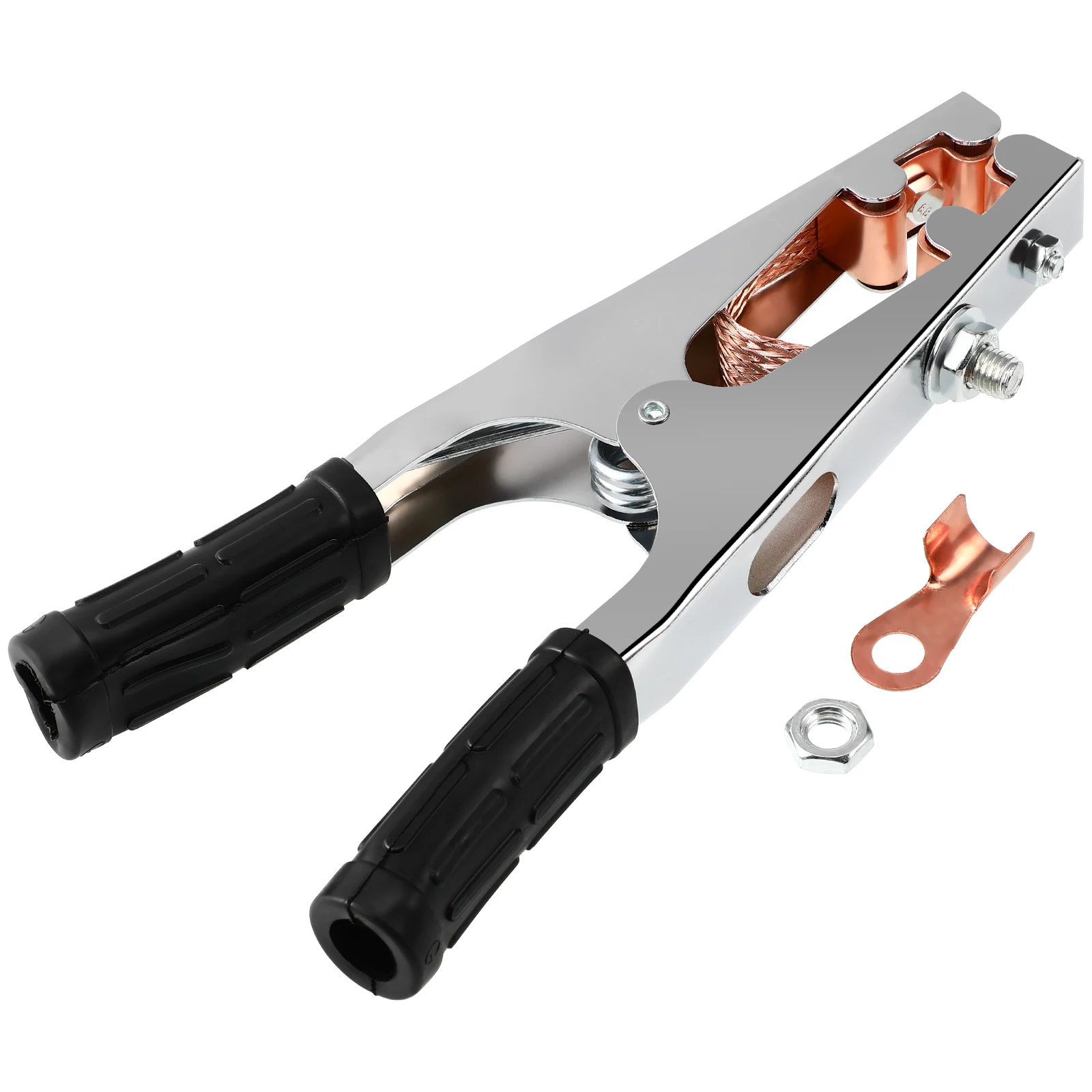 

Welder Ground Clamp Heavy Duty Electric Grounding Clip Strong Spring Firm Copper Wire Thickened Design Versatile