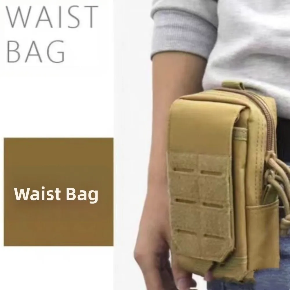 

Oxford Mobile Phone Waist Bag Waist Hanging Waterproof Multifunction Belt Pouch Portable Breathable Clip-On Case Bag Travel
