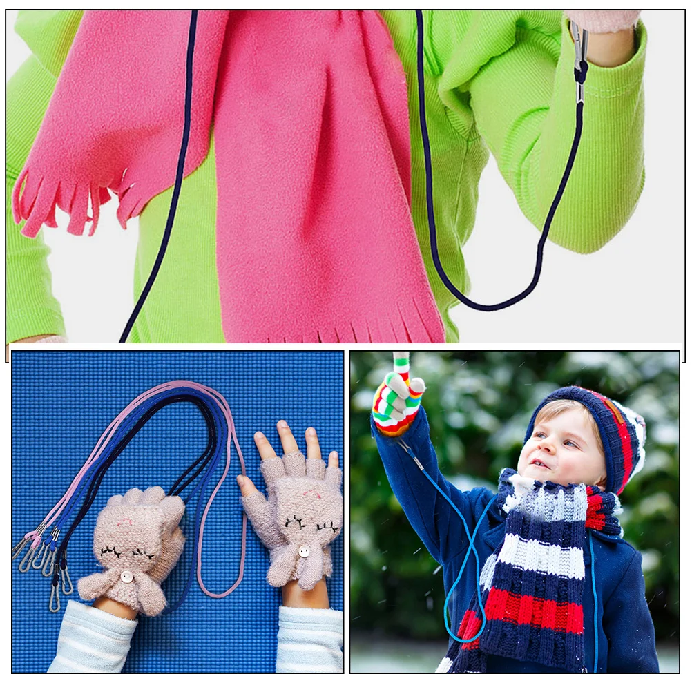 3Pcs Antilost Glove Strap Excellent Workmanship Easy to Use Durable Mitten Lanyard for Winter Sports Activities