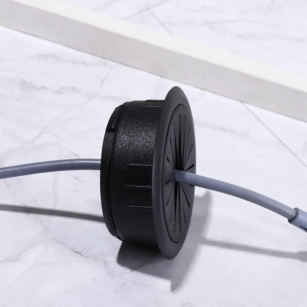 Cable Fastener Dustproof Wire Hole Covers Grommet Plastic Round Cable Hole Cover Universal 50/60MM Line Storage Holder Home