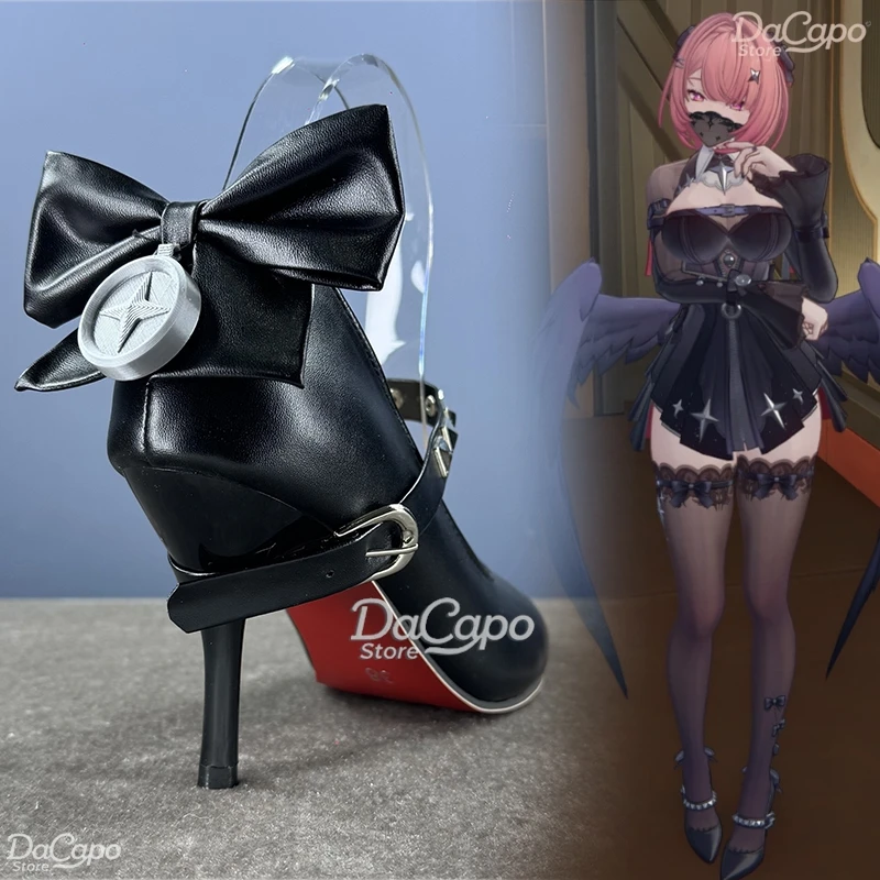 scarpe-cosplay-ramiel-zzz-zenless-zone-zero-accessori-per-carnevale-e-halloween-scarpe-nere-con-fiocco-gotico-lolita-sexy-con-tacco-alto-85-cm-per-donne