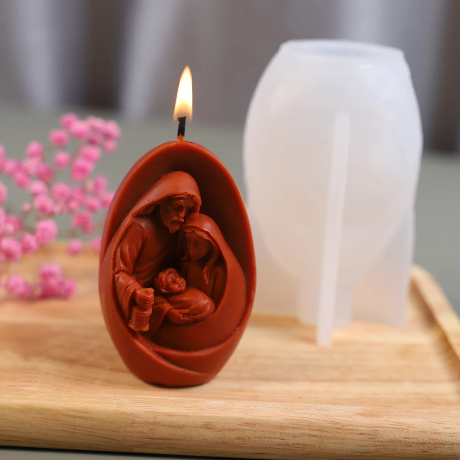 Family Egg Candle Silicone Mold for Handmade Chocolate Decoration Gypsum Aromatherapy Soap Resin Candle Silicone Mould