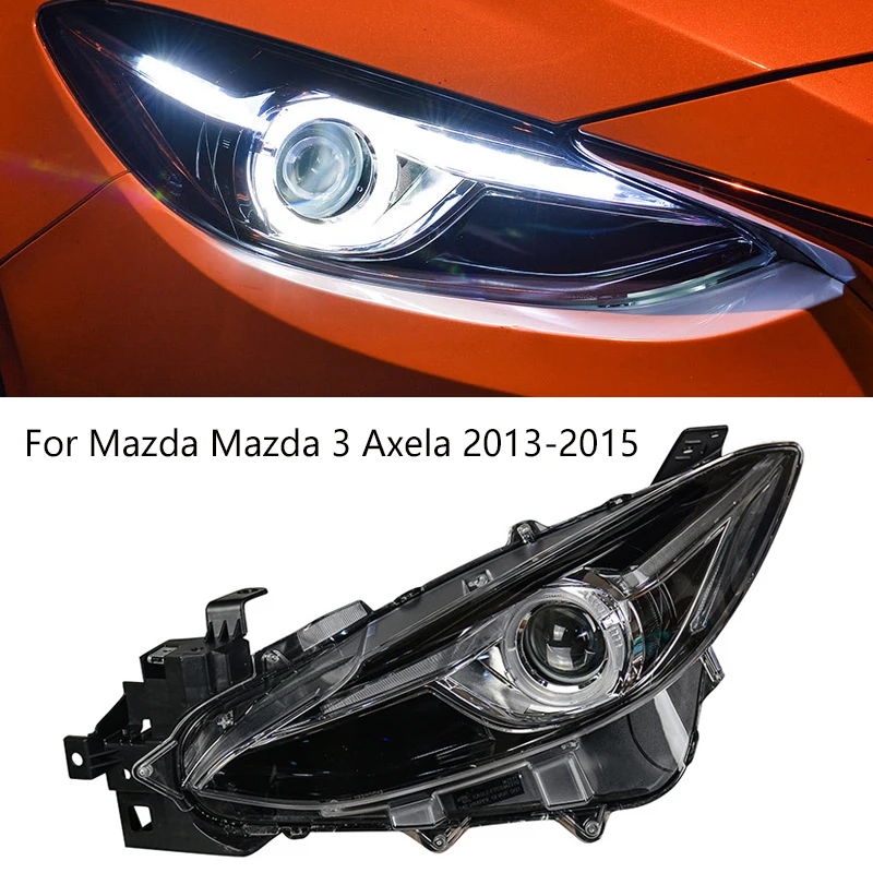 Car Led Headlight Assembly For Mazda 3 Axela 2014-2016 Streamer Turn Signal Dynamic Indication Xenon Daytime Running Light