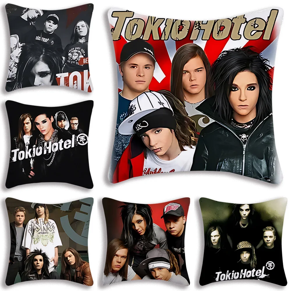 Bill Kaulitz Tom Tokio Hotel Classic Movie Pillow Covers Sofa Decorative Home Double-sided Printing Short Plush Cushion Cover