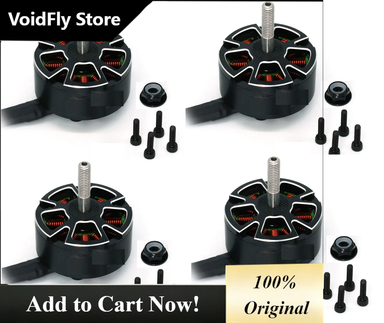 VoidFly 4pcs/lot X4115 400KV / 650KV 3-8S Brushless Motor Compatible 13/15/16inch Propeller for FPV RC Racing Drone Parts
