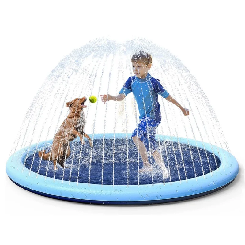 100/200cm sprinkler esteira verão crianças pet sprinkler esteira ao ar livre jogos interativos sprinkler fonte brinquedos